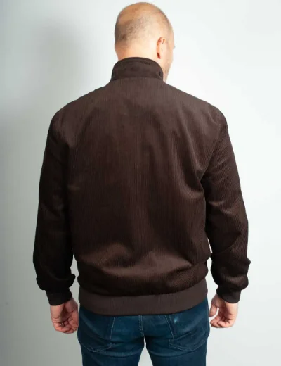 Fred Perry Mens Cord Brentham Jacket | Rich Brown