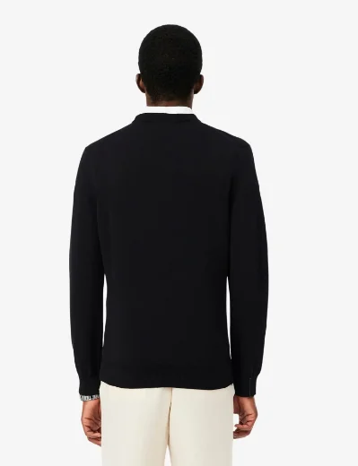Lacoste Crew Neck Knitted Sweater | Black