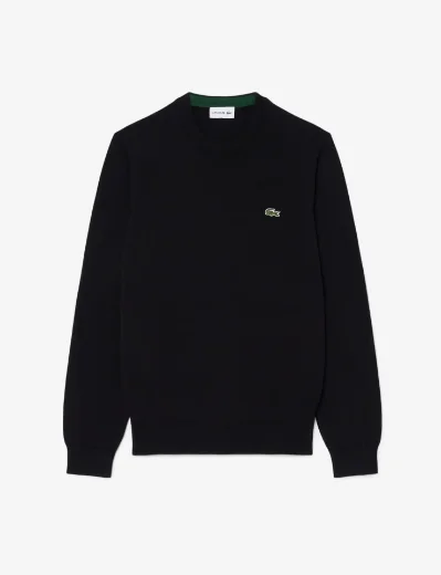 Lacoste Crew Neck Knitted Sweater | Black