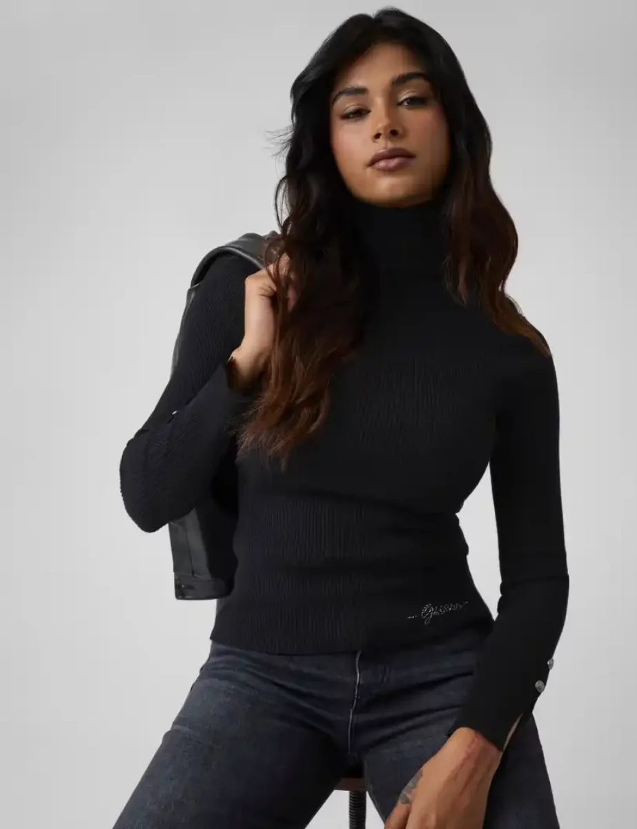 Guess Ellie Turtle Neck Sweater / Black