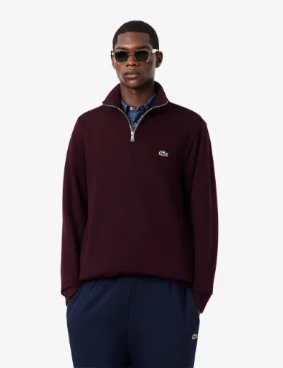 Lacoste Half Zip Sweater | Marron
