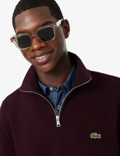 Lacoste Half Zip Sweater | Marron