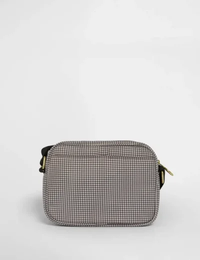 Barbour International Monaco Check Baffle Quilted Crossbody Bag | Truffle