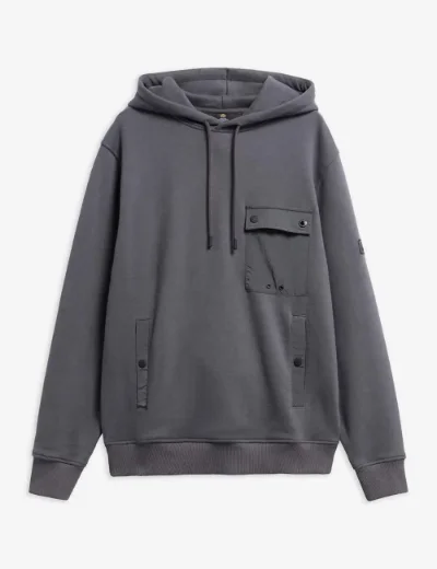 Barbour INTL Mens Inline Hooded Sweat | Asphalt