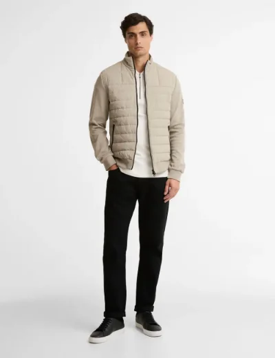Barbour International Collins Baffle Quilt Sweat | Concrete