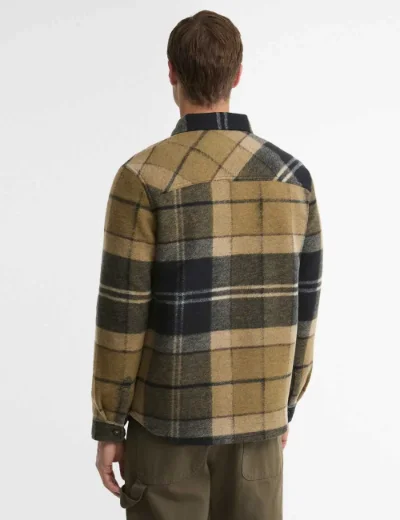 Barbour Mens Woodlane Brushed Overshirt | Birch Dress Tartan