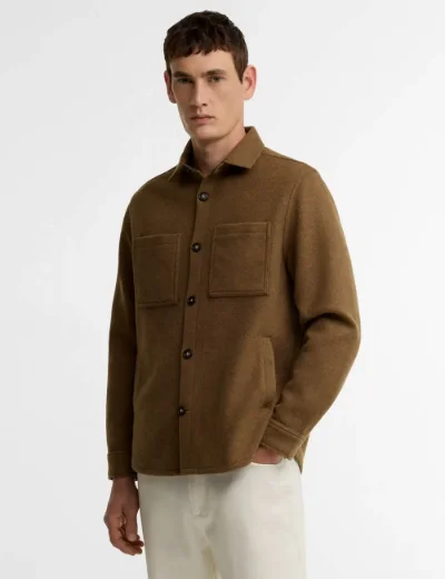 Barbour Marltown Wool-Blend Overshirt | Sandstone