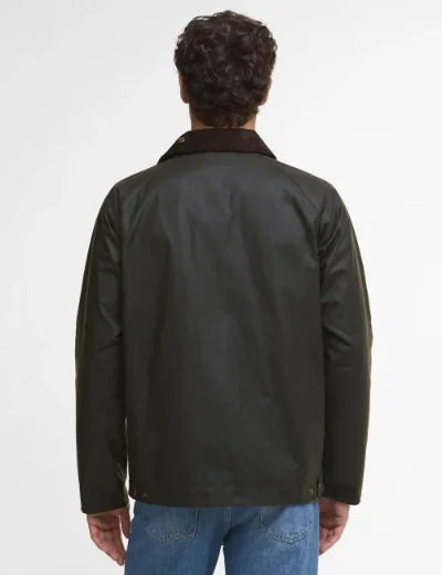 Barbour Short Bedale Wax Jacket | Olive