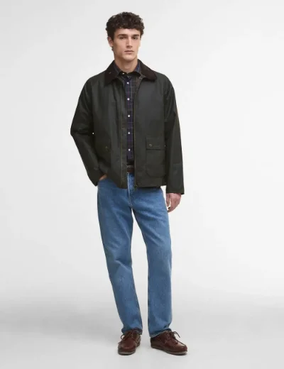 Barbour Short Bedale Wax Jacket | Olive