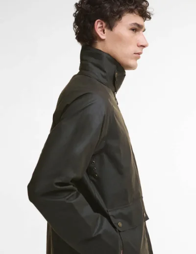 Barbour Short Bedale Wax Jacket | Olive