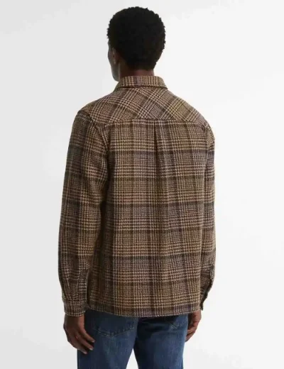 Barbour Millom Relaxed Houndstooth Shirt | Olive