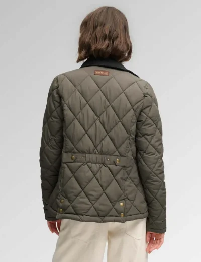 Superdry Womens Cord Trimmed Liner Jacket | Khaki