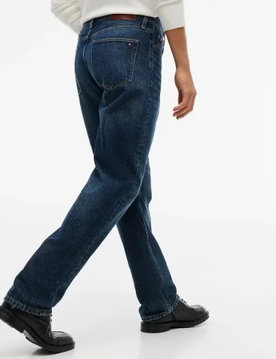 Tommy Hilfiger Dover Regular Straight Whiskered Jeans | Wood Indigo