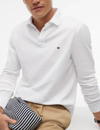Tommy Hilfiger 1985 Regular Long Sleeve Polo | White