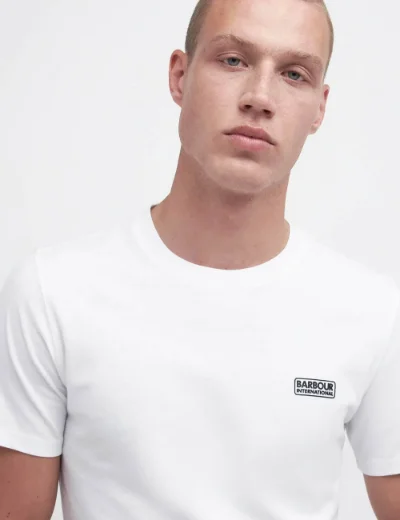 Barbour Intl Mens Small Logo T-Shirt | White