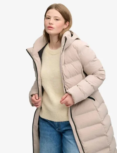 Superdry City longline Microfibre Jacket | Mushroom