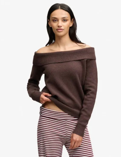 Superdry Bardot Knitted Jumper | Chestnut Brown