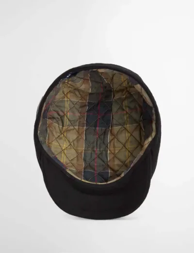 Picture of Barbour Mens Redshore Flat Cap | Black