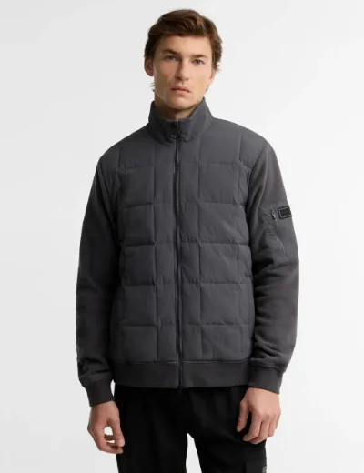 Barbour International Burnhope Quilted Sweatshirt | Ashphalt