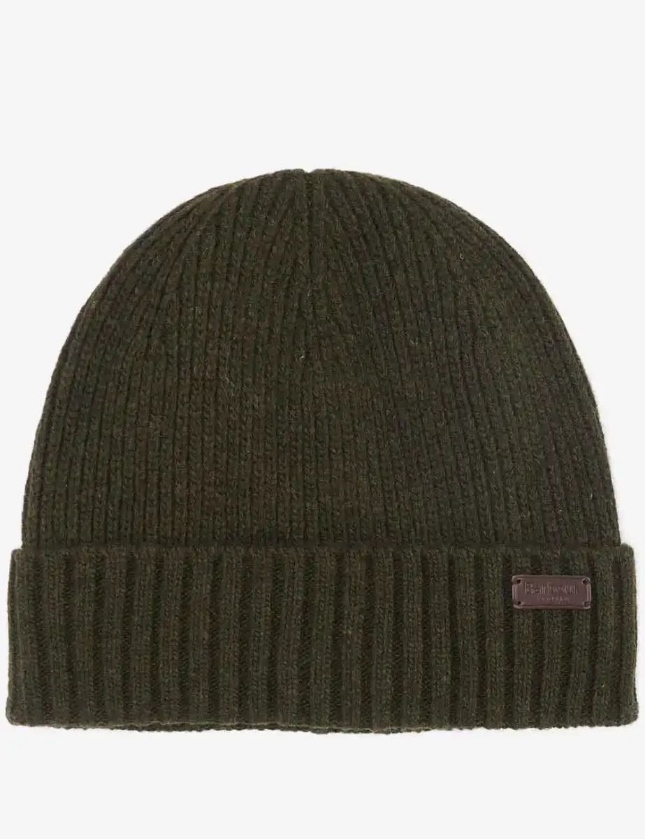 Barbour Mens Carlton Beanie / Dark Green