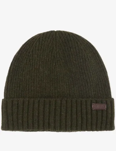 Barbour Mens Carlton Beanie / Dark Green