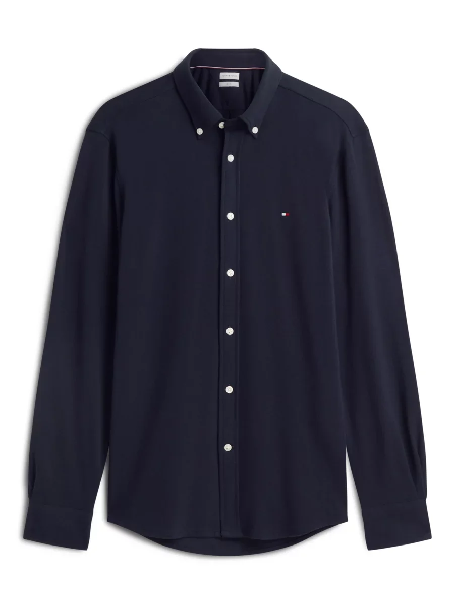 Tommy Hilfiger Knitted Long Sleeve Shirt | Navy