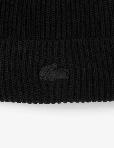 Picture of Lacoste Sport Mens Knitted Pom Beanie | Black
