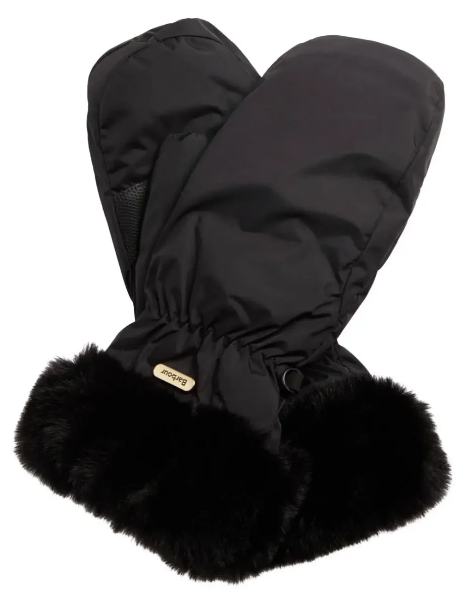 Picture of Barbour Womens Primrose Waterproof Mittens | Black