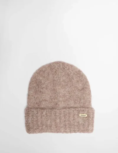 Barbour Womens Emmy Beanie & Scarf Gift Set | Taupe Mist