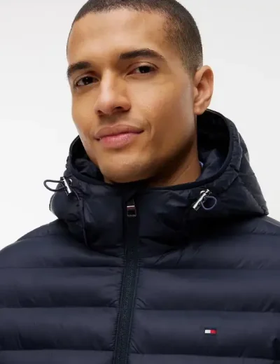Tommy Hilfiger Packable Hooded Puffer Jacket  | Navy Blue