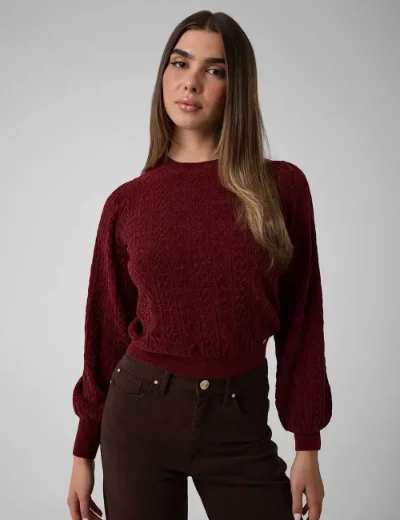 Guess Womens Joanna Crew Neck Sweater | Red