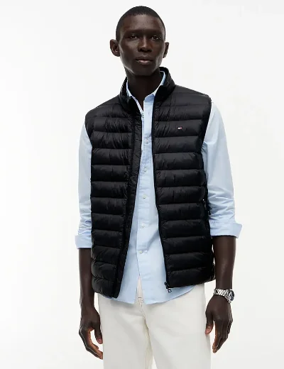 Tommy Hilfiger Men's Packable Quilted Gilet | Black